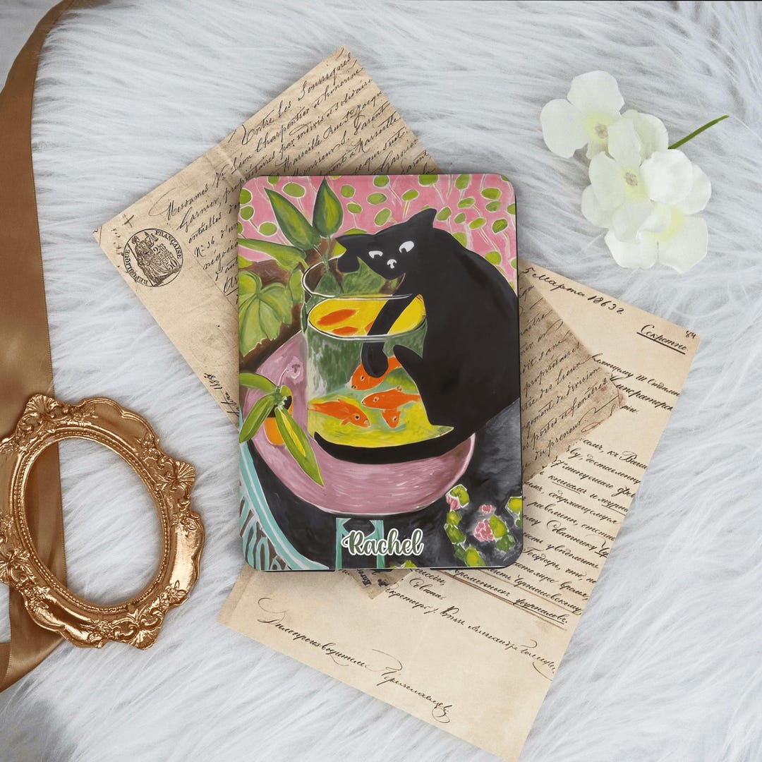 Cat and Fish Bowl With Hand Strap for Kindle 12/11/10, Kindle ...