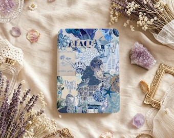 Blue Ocean Theme Kindle Case for 2024/2022 Case With Hand Strap,kindle 6''/6.8''/7"case,Kindle Paperwhite 12th/11th/10th Case,Kindle 2024
