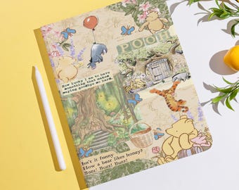 Cute Bear's Whimsy iPad Case with Pencil Holder Cover for New iPad, iPad Pro 11"/12.9", iPad 10/11, iPad Mini 6/7, iPad Air, Gift for Her
