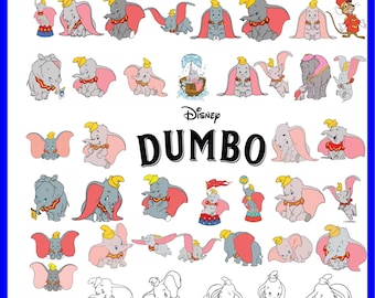 200+ Dumbo Svg Bundle, Svg - Png - Dxf- Eps, Cartoon, Elephant, Layered, Silhouette