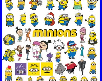 50+ Minions Svg bundle- PNG-SVG-DXF