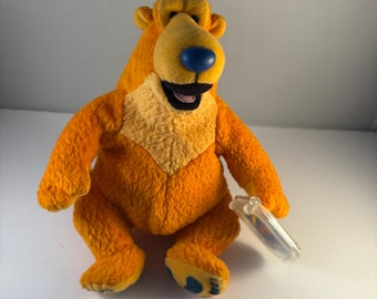 Vintage 1998 Björnen i det stora blå huset Stjärnsäck 15 cm Plysch Arcotoys Mattel