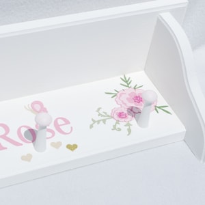 Shabby Chic Floral Shelf: Personalized Baby Girl Nursery Decor