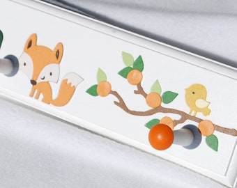 Orange Clementine Baby Nursery . Little Cutie Cute Wall Decor . Wooden Peg Rail . Personalized Gift for New Mom / Baby shower .