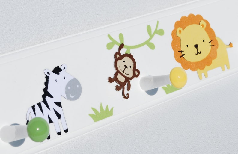 Jungle Safari Animals Coat Rack for Sisters . Two Names. Etsy