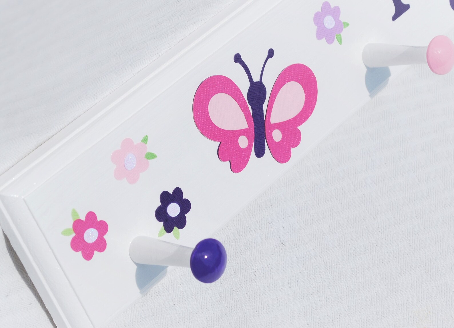 Butterfly Coat Rack in Pink and Purple. Butterfly Bathroom Etsy