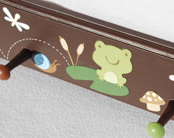 Cute Froggy Frog Bath Towel Hooks. Frog Bathroom Wall Decor . Personalized Wall Decor. Decorative Towel Hanger for Kids Bathroom for Boys