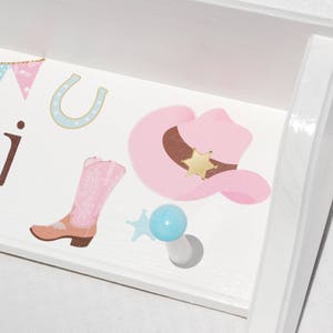 Country Western Cowgirl Room Decor . Southern Girl Room Decor . Horse Boots Hat Lasso . Pink and Mint . Wall Shelf for Girls Room with Pegs