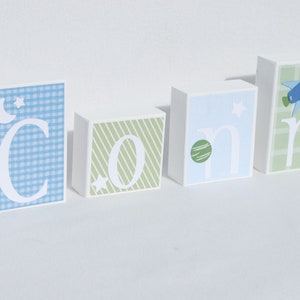 Personalized Outer Space Name Blocks: Baby Nursery Decor