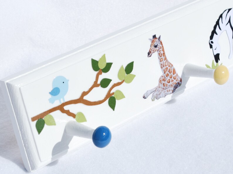 Jungle Animals Coat Rack Jungle Bathroom Towel Rack. Kids Etsy