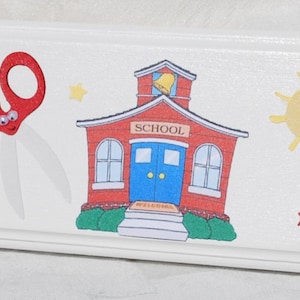 Playroom Backpack Hooks or Kids Coat Rack. Back to School theme. Classroom Gift . Craft theme . Personalized Coat Rack