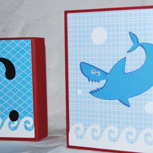 Personalized Shark Birthday Blocks: Nursery Decor, Name Display