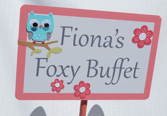 Fiona Fox Baby Shower Centerpiece Table Decoration Gray Etsy