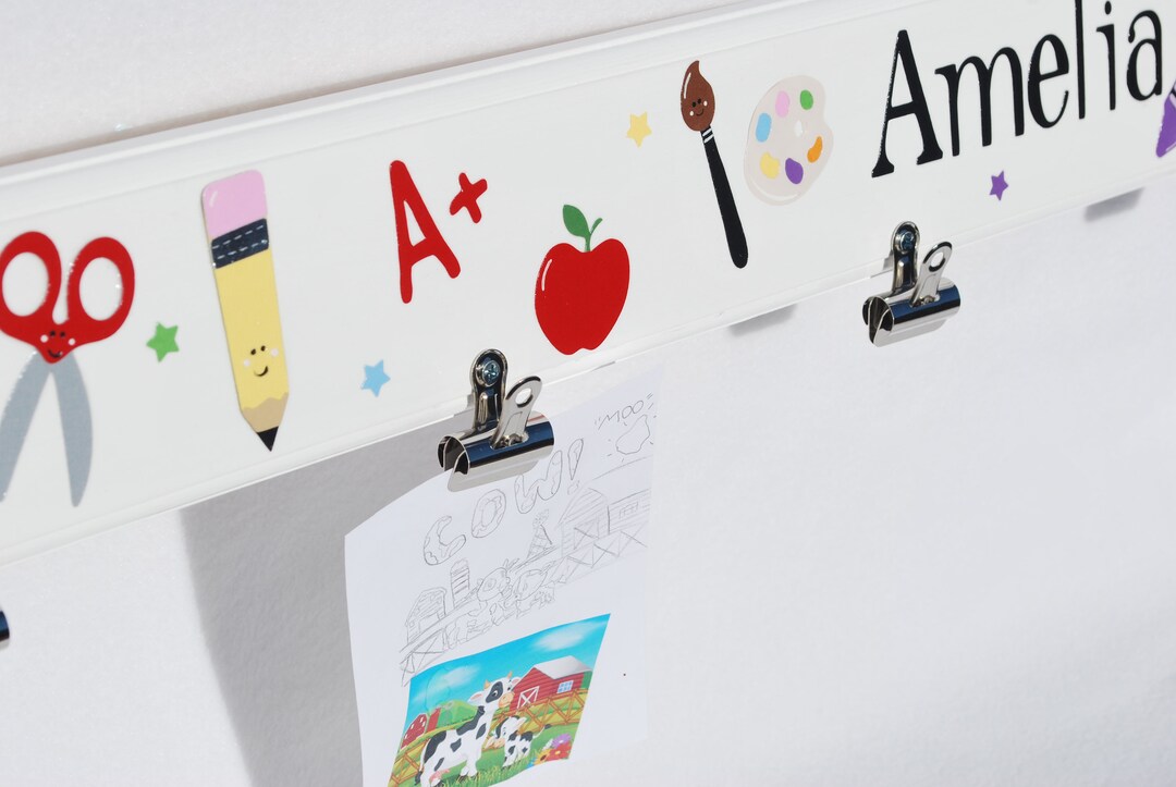 Look What I Made Art Display Clips Hanger . Personalized Home School