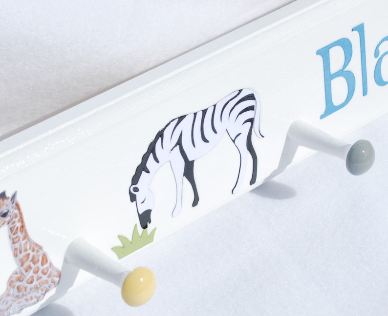 Jungle Animals Coat Rack Jungle Bathroom Towel Rack. Kids Etsy