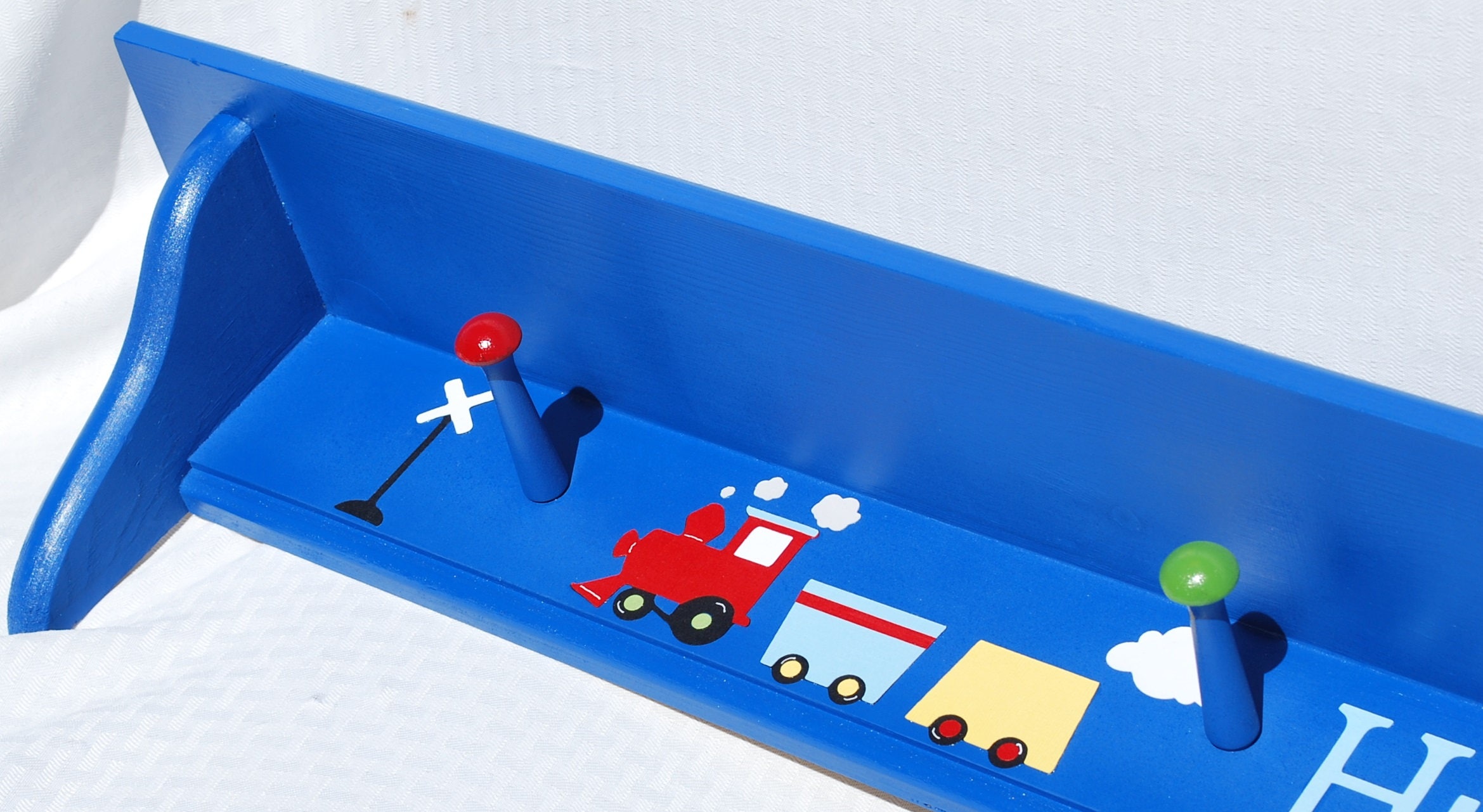 Train Bookshelf for Boys Room with Shaker Pegs . Train Coat Etsy