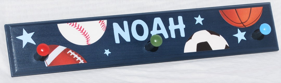 Handmade Sports Coat Rack: Kids Room Decor, Baseball, Football - Etsy