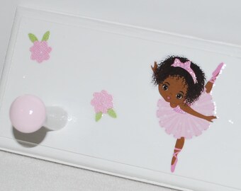 Personalized Ballerina Wood Name Sign: Pink Ballet Room Decor