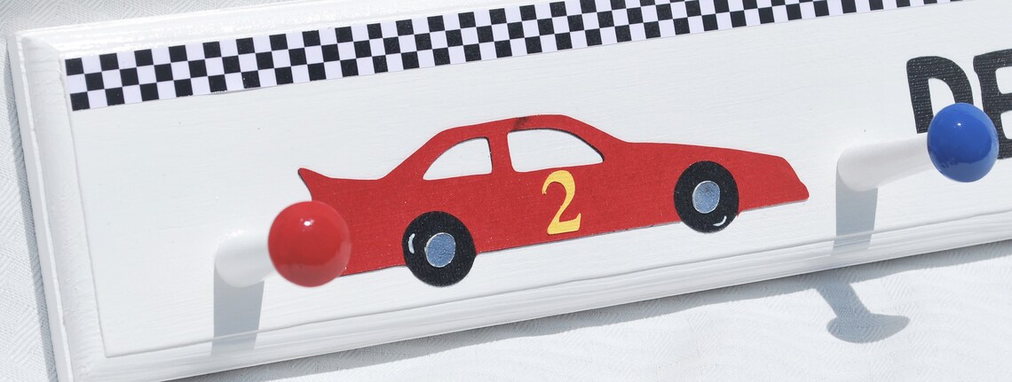 Race Car Room Decor for Kids . Personalized Race Car Wall Art | Etsy
