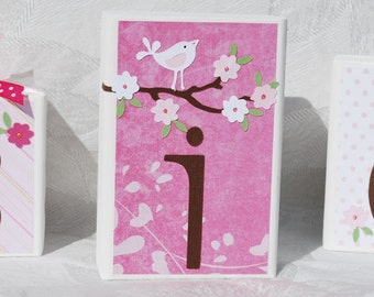 Cherry Blossom Baby Shower Table Centerpiece, Name Reveal Celebration Decoration, Dainty Flower Design with Baby Birds in Shades of Pink