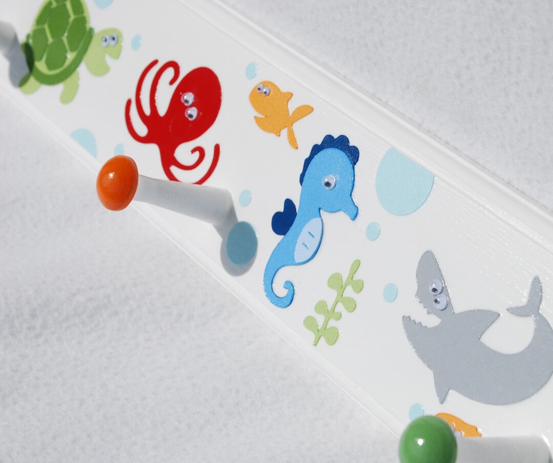 Kids Bathroom Towel Hooks. Ocean Themed Bathroom Decor . Kids Bathroom ...