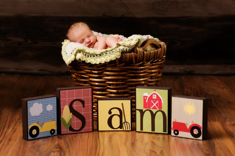 large baby name blocks