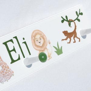 Safari Wood Name Sign, Wood Baby Name Sign, Safari Baby Name Sign, Jungle Name Sign, Safari Animals Wall Art, Safari Nursery Decor