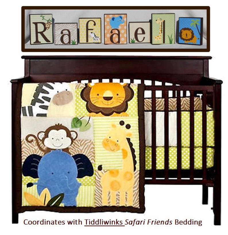 Jungle Baby Shower Decoration . Large Name Blocks . Safari Etsy
