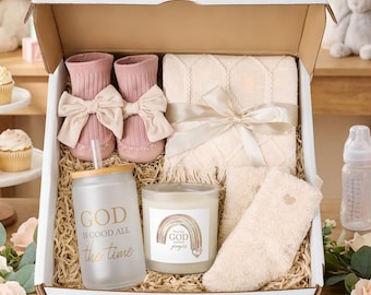 Christian Pregnancy Gift Box God Answers Prayers, Pregnancy Gift Basket, New Mom Care Package, Custom New Mom Gift Basket, New Baby Gift Box
