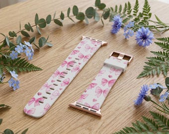 Apple Watch Armband Pink Bow Uhrenarmband für Apple Watch Coquette Apple Watch Armband Geschenke für Sie Trendy Design