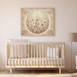 Christian Canvas Wall Art Vintage Flowers Wall Decor Scripture Wall Art Wildflower Farmhouse Decor Bible verse Scripture Art Christian Gift
