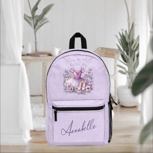 Borsa da ballo personalizzata per ragazze, zaino da ballo personalizzato per balletto, borsa da ballo per bambini, ballerina acquerello, regalo di danza per saggio di danza