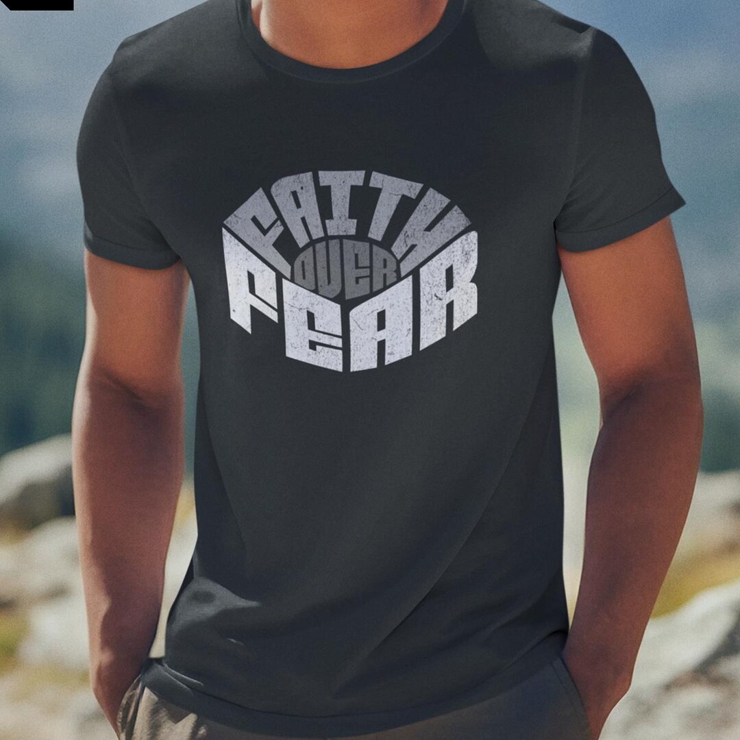Faith Over Fear Christian Shirt Christian Merch Minimalist Design ...