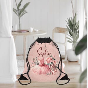 Custom Dance Bag For Girls Personalized Dance Bag for Ballet Toddler Dance Bag Ballerina Watercolor Floral Ballet Gift for Dance Recital