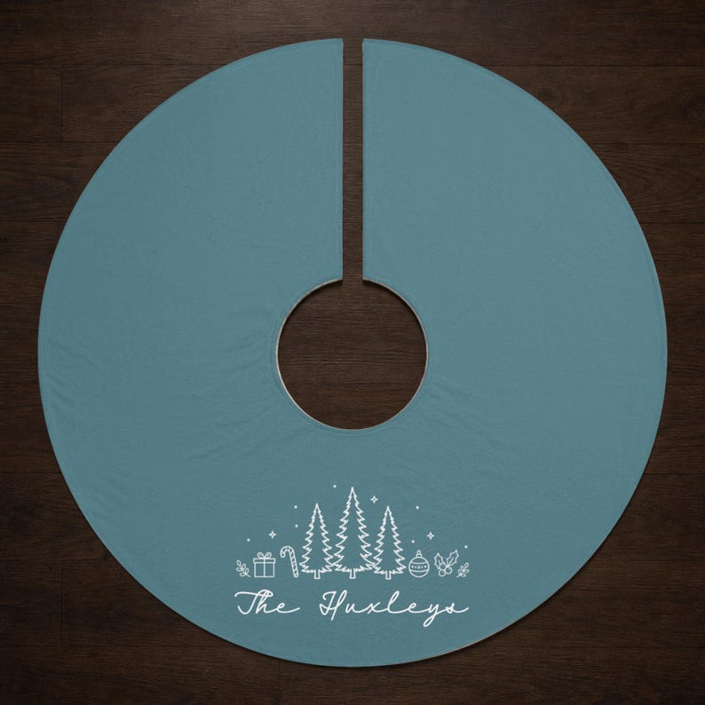 Problem Tree Visual Layout Personalized Christmas Tree Skirt, Custom Family Name Tree Skirt ...