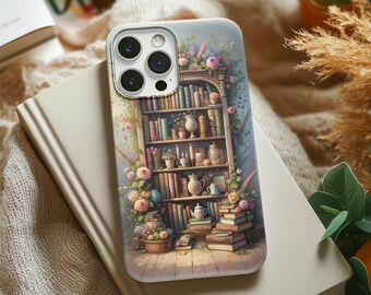 Samsung Bookcase Phone Case Cottagecore Coquette Tough Phone Cases for iPhone Cottagecore Coquette Phone Case Book Lover Gift for her