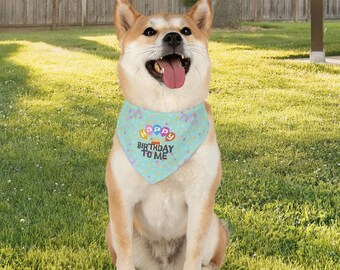 Coleira bandana personalizada para animais de estimação, com clipe para aniversário, para cães ou gatos, bandana para cães e gatos, cachecol para gatos, fantasia para coleira de cachorro de aniversário, menino