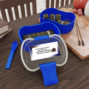 Funny Two-Tier Bento Box, Alpha-gal Awareness, Steal My Lunch Lunchbox for Kids, School Lunch Container, AGS Fun Gift, BPA-Free Meal Prep,