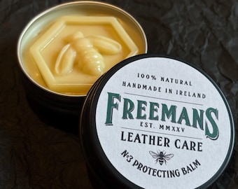 Bálsamo protector para cuero (30 ml) - Totalmente natural. Hecho a mano en Irlanda.