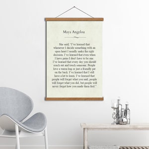 Maya Angelou Quote Ready-To hang ,Print Poster, Maya Angelou I&#39;ve Learned Book Collection Inspirational,Motivational Picture
