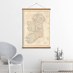 Carte de l'Irlande de 1799 - Reproduction de carte ancienne Irlande carte affiche Irlande affiche carte art mural pendaison de crémaillère idée cadeau anniversaire