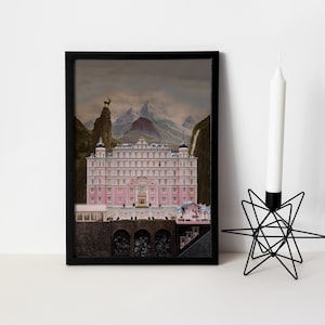Wes Anderson Grand Budapest Hotel movie poster, movie lover wall art, print movie theater decor, movie artwork gift