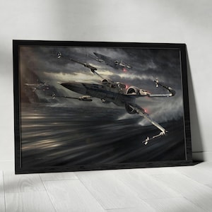 Star Wars X-Wing Star Wars, Canvas Wall Art Framed Print, Artwork Movie Prints, Various Sizes
