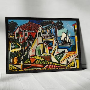 Pablo Picasso Mediterranean Landscape art print Reproduction Picasso wall art canvas Mediterranean painting print Large canvas art