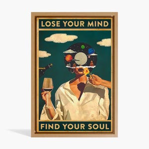 Lose Your Mind Find Your Soul Vintage Poster, Music Retro Poster,Lose Your Mind Print, Vintage Music-Inspired Wall Art, Retro Poster Print,
