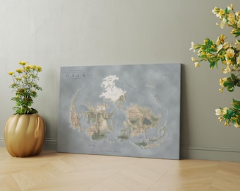 Fantasy Game World Map, Map of Gaia from Final Fantasy VII - World Map - Final Fantasy 7 -