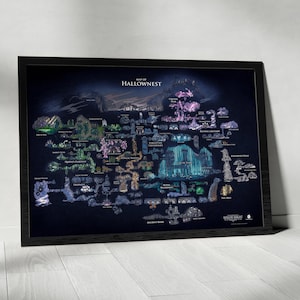 Hohle Ritter Karte Poster, Game Art Wanddekoration, Hohlnest Weltkarte, Einzigartiges Geschenk für Gamer