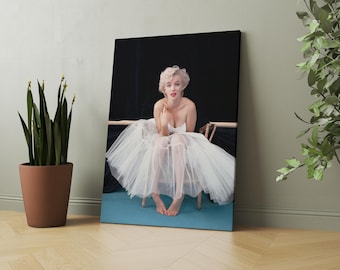 Marilyn Monroe, Classic Movie Stars Canvas Wall Art Home Decor,Framed,Gallery Wrapped & Ready to Hang