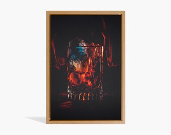 Whisky Poster,  Bar Cart Print, Cocktail Wall Art, Vintage Bar Decor, Alcohol Poster, Canvas Wall Art, English Pub Decor