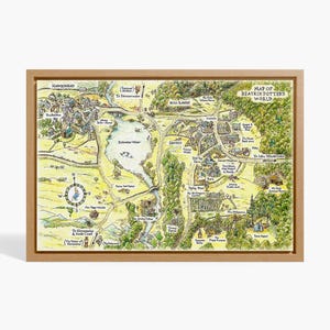 Art mural encadré Peter Rabbit pour chambre d'enfants, carte fantastique pour chambre d'enfants, carte suspendue aquarelle Peter Rabbit - décoration murale de chambre d'enfants - décoration de crèche